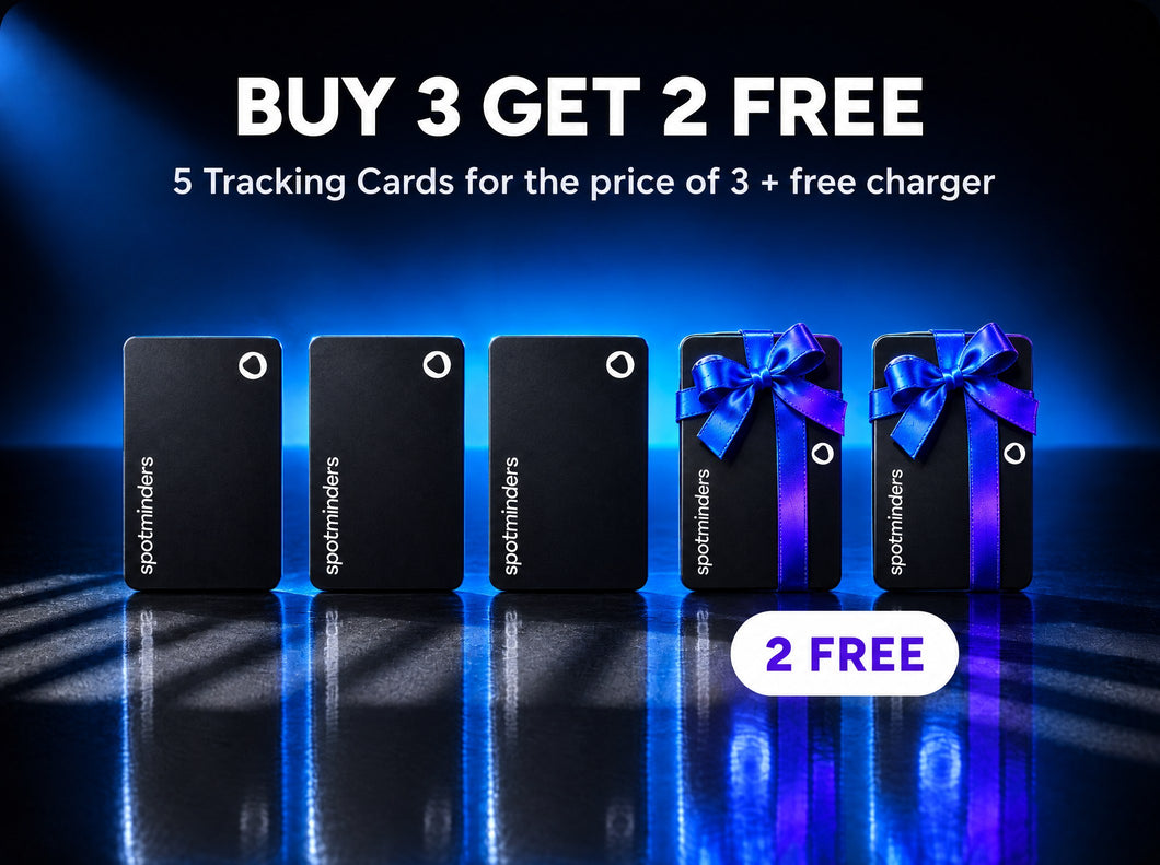 Buy 3 Get 2 Free: 5 Tracking Cards for the price of 3 plus a free charger
