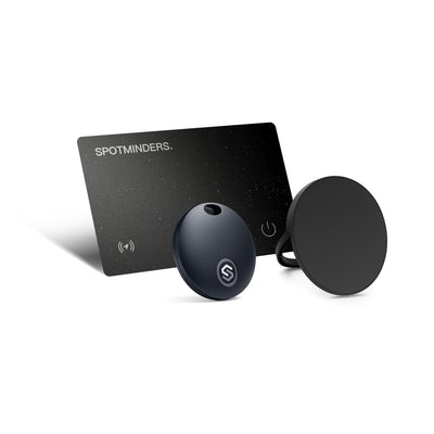 Daily Essentials Kit – black card, smart tag, charger