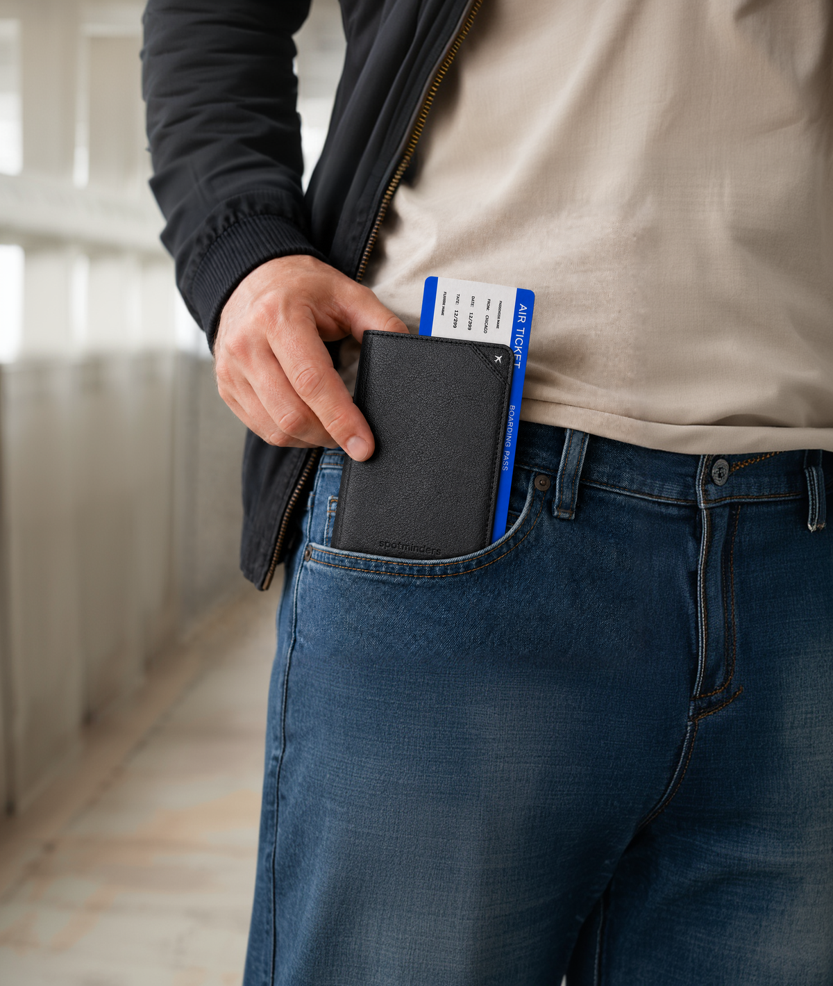 Passport Holder Air in a jeans pocket