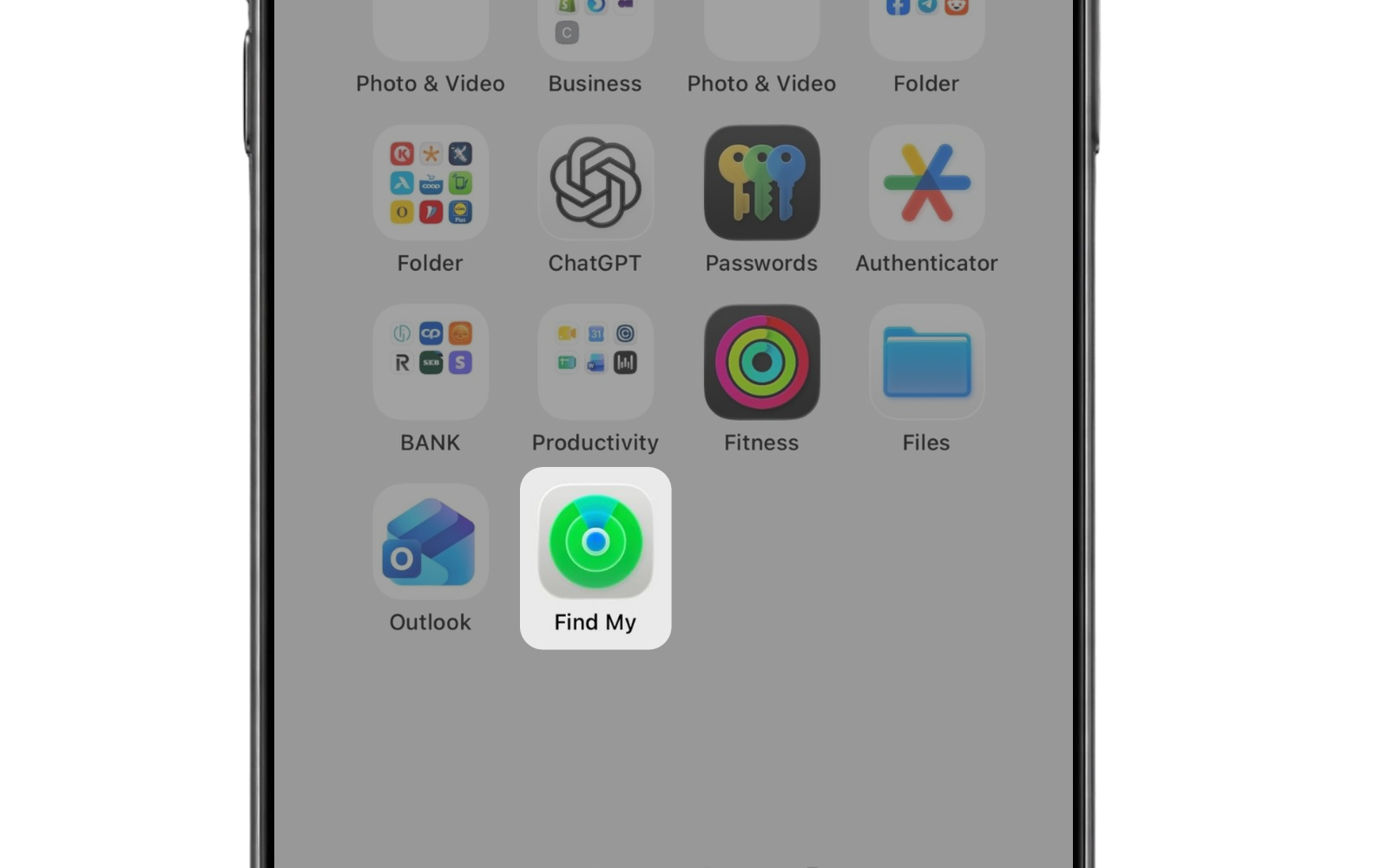 Open Apple Find My