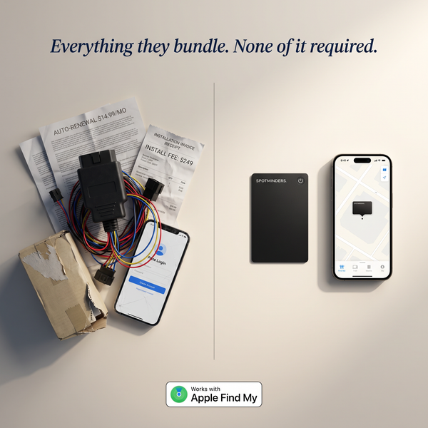 Spotminders card charging wirelessly