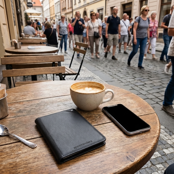 Spotminders card charging wirelessly