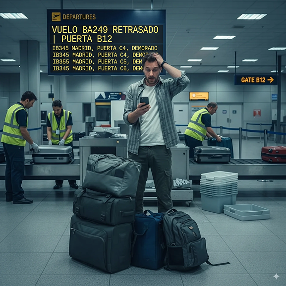 Real-time luggage tracking on phone at airport