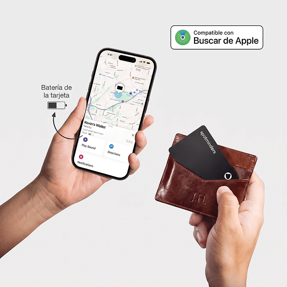 Spotminders card perfectly fitting in wallet